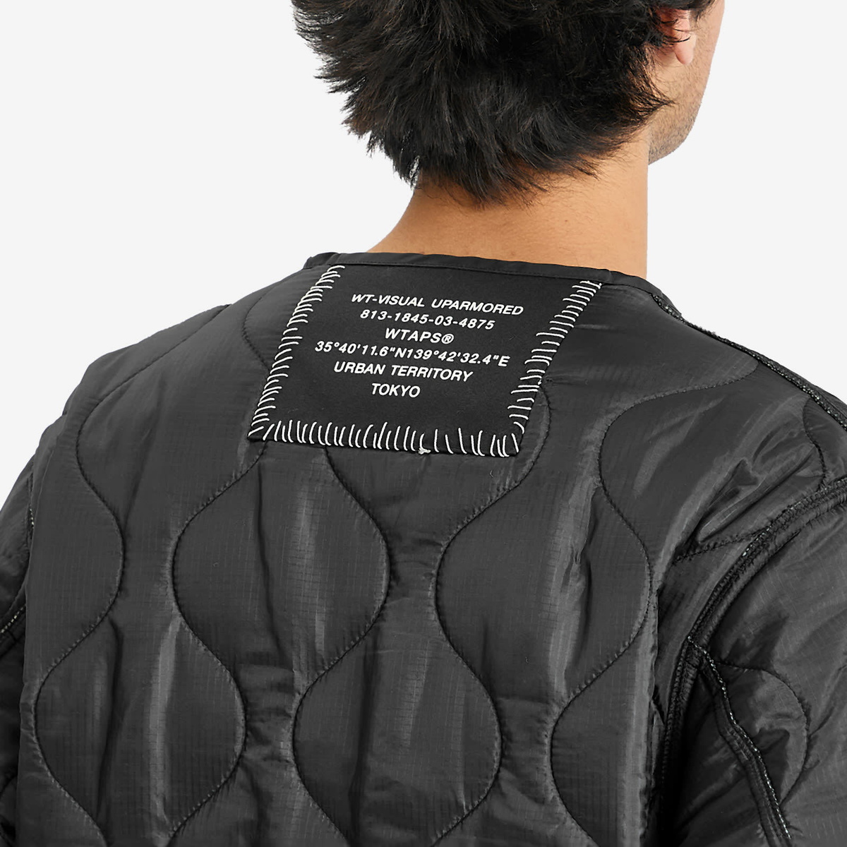 WTAPS Men's Nylon Ripstop Liner Jacket in Black WTAPS