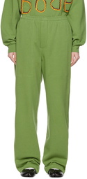 Bode Green Gym Track Lounge Pants