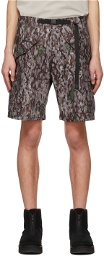 South2 West8 Grey Camo Belted BDU Shorts