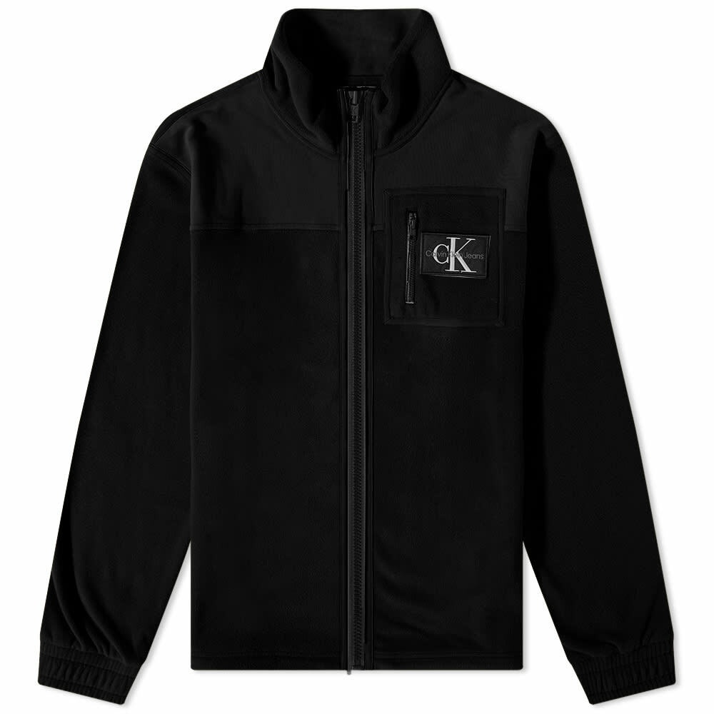 Photo: Calvin Klein Men's Block Fleece Jacket in Ck Black