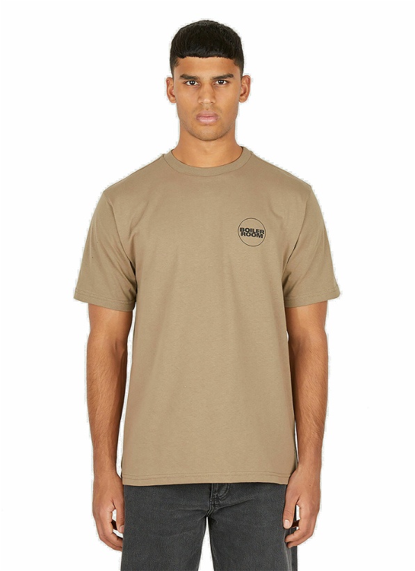 Photo: Logo Print T-Shirt in Brown