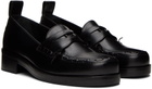 Stefan Cooke Black Leather Loafers