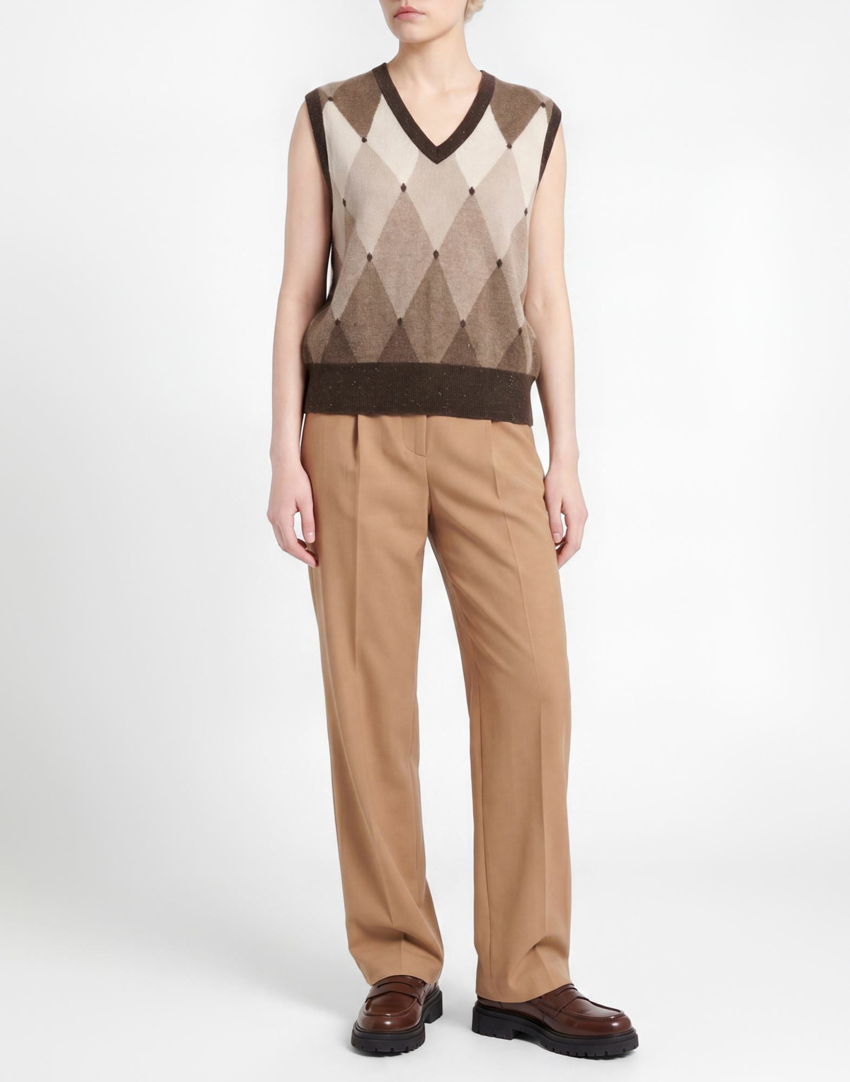 Ballantyne Womens Sweater Taupe