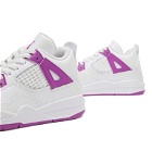 Air Jordan 4 Retro Edge PS Sneakers in White/Hyper Violet