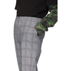 Juun.J Black Check Wool Trousers