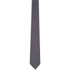 Dunhill Grey and Beige Silk Longtail Tie