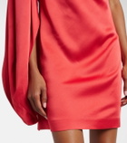 Stella McCartney One-shoulder satin minidress