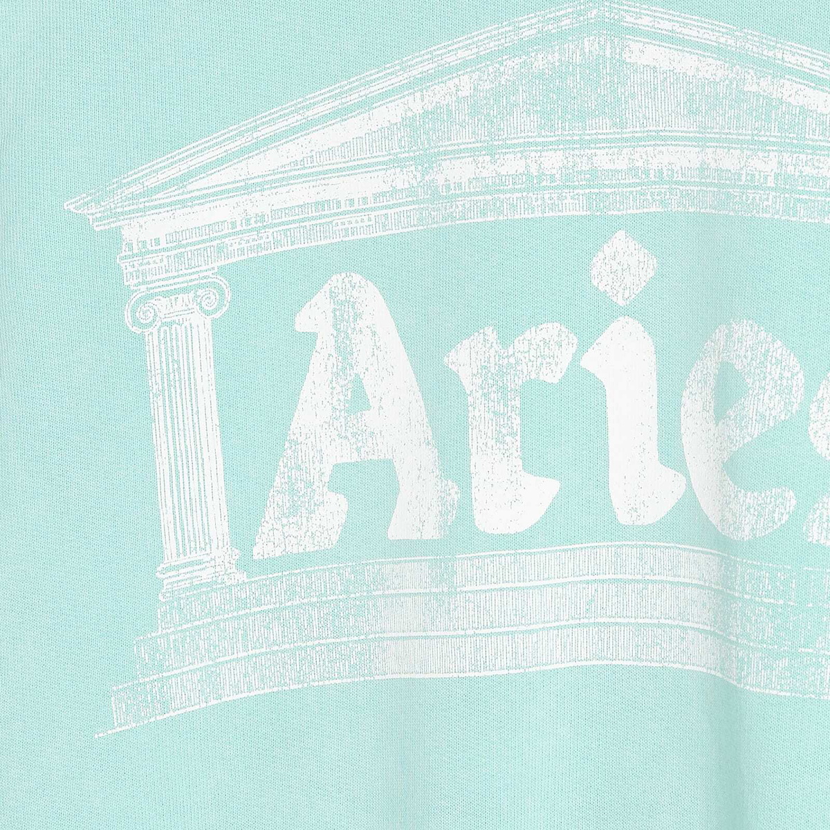 Aries Women's Baby Fit Aged Ancient Column Sweatshirt in Aqua 