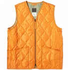 Taion Men's Military Zip Down Vest in Dark Orange