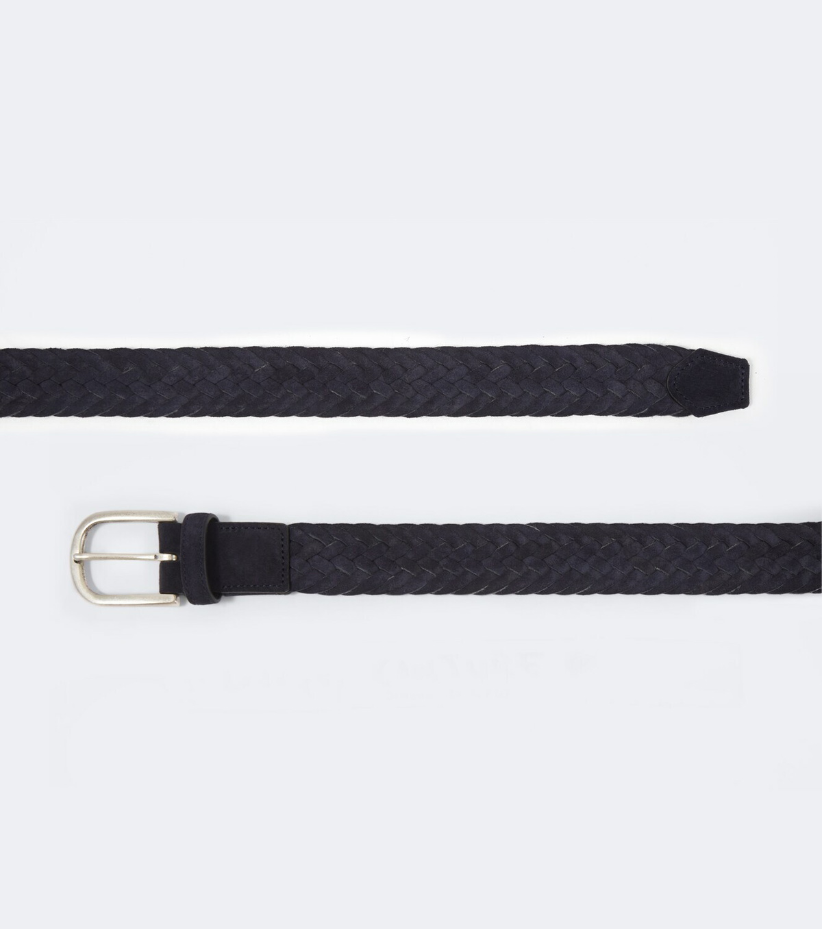 Canali Braided suede belt