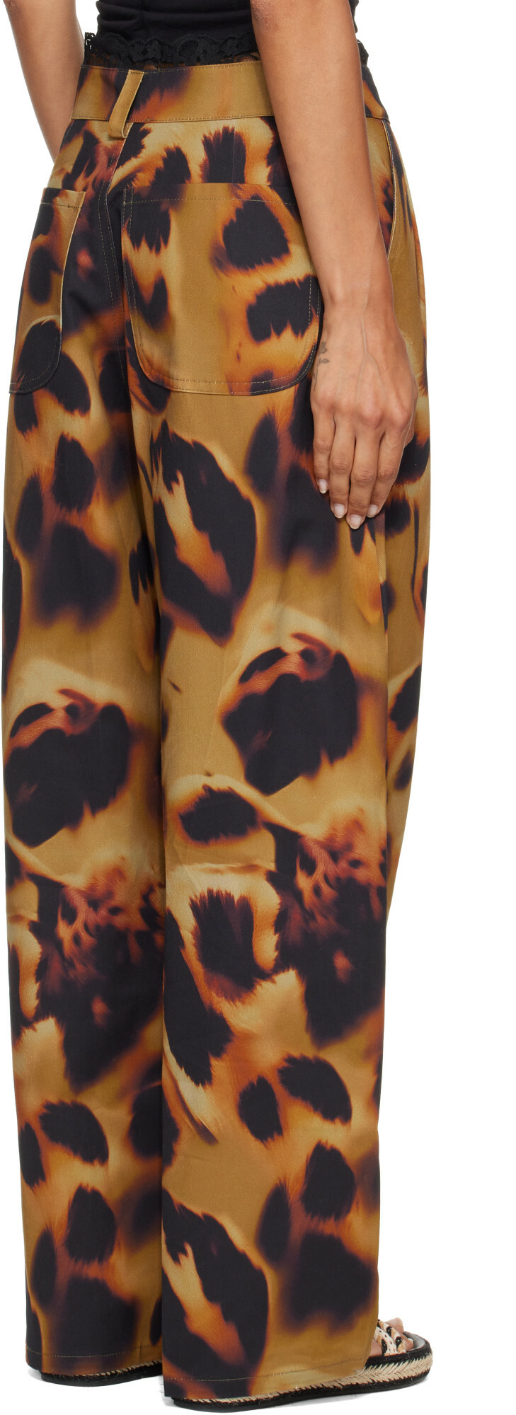 Collina Strada Tan Lace Catchfly Trousers
