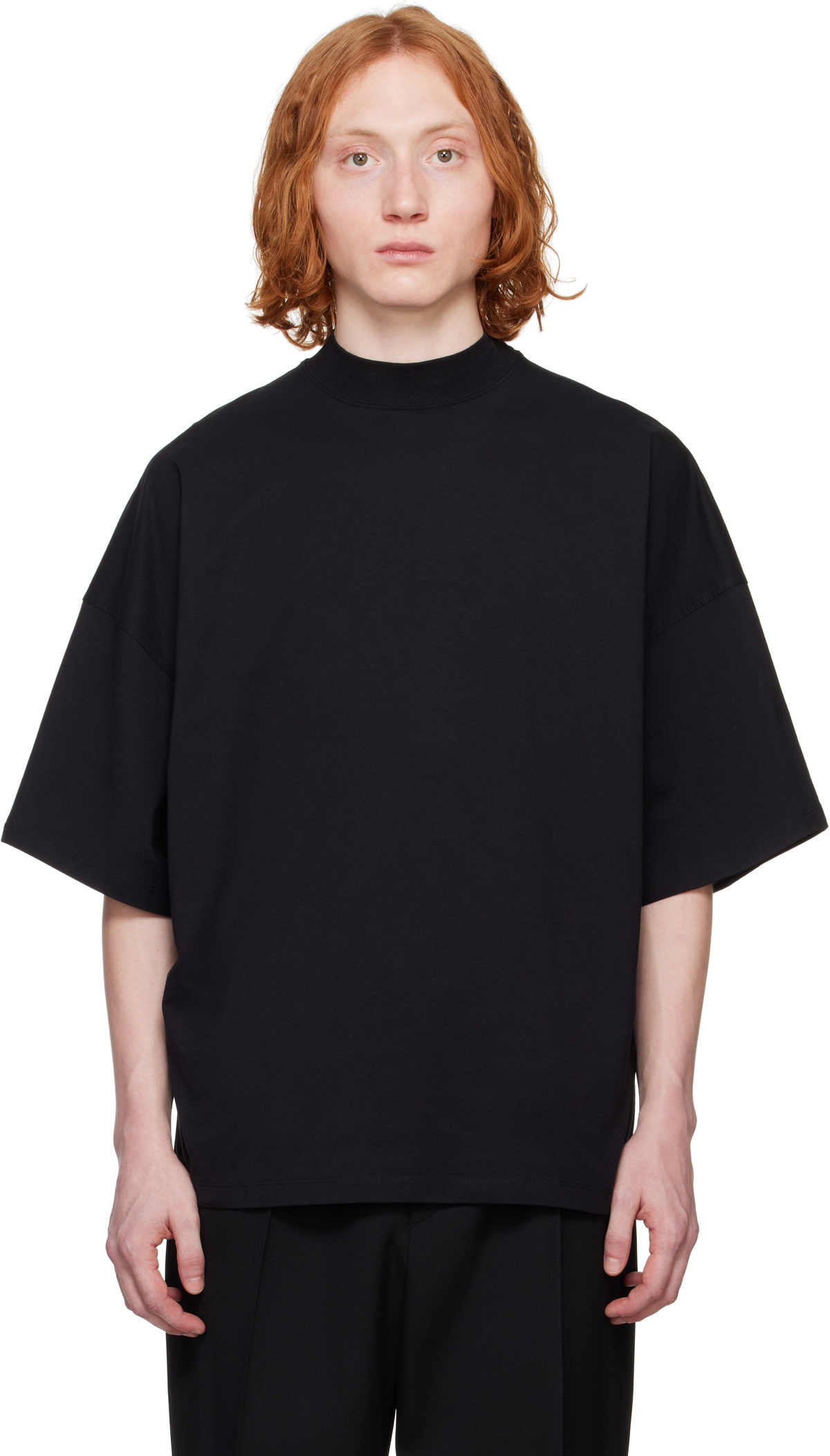 Jil Sander Black Mock Neck T-shirt Jil Sander