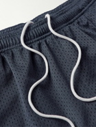 Nike - Solo Swoosh Straight-Leg Logo-Embroidered Mesh Shorts - Blue