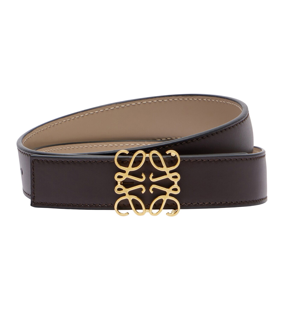 Loewe Brown Leather Obi Belt Loewe