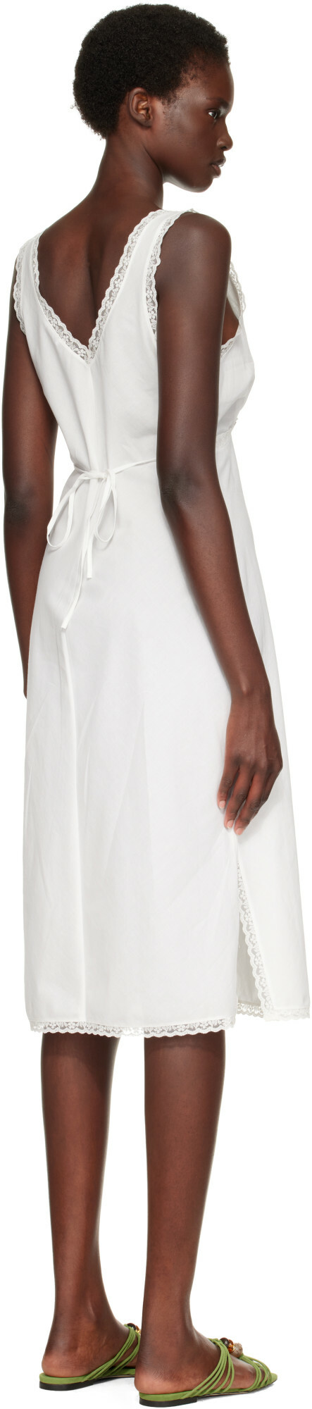Cou Cou White 'The Iris Slip' Midi Dress
