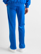 POLITE WORLDWIDE® - Straight-Leg Hemp and Cotton-Blend Velour Sweatpants - Blue
