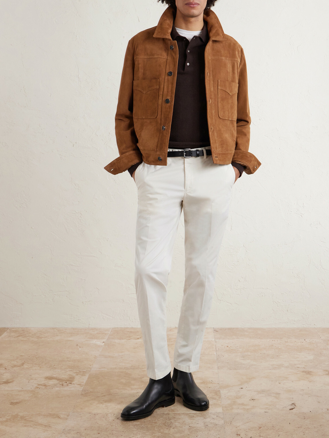 Boglioli - Tapered Cotton-Blend Trousers - Neutrals