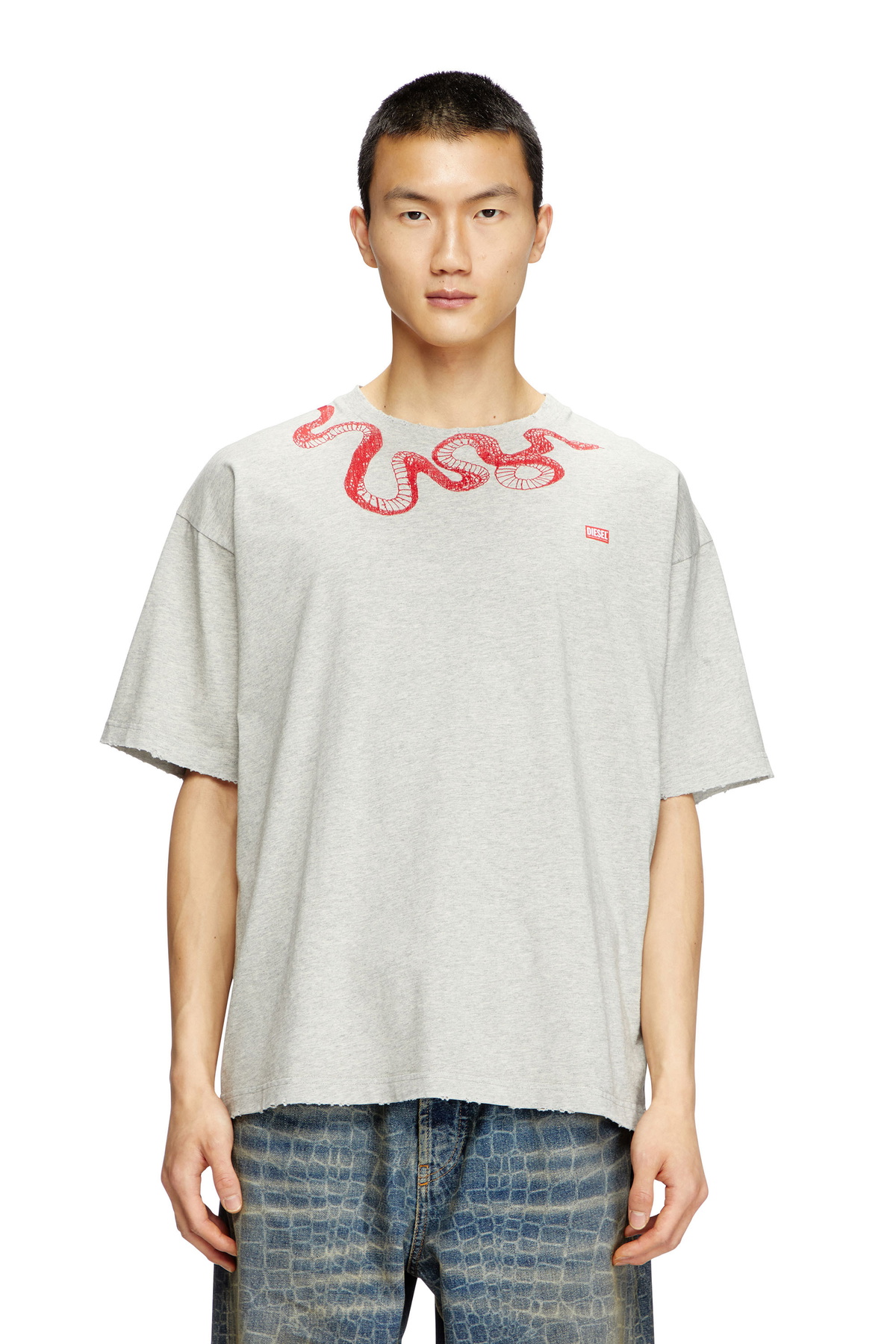 Diesel T-shirt with snake embroidery - T-Shirts - Unisex
