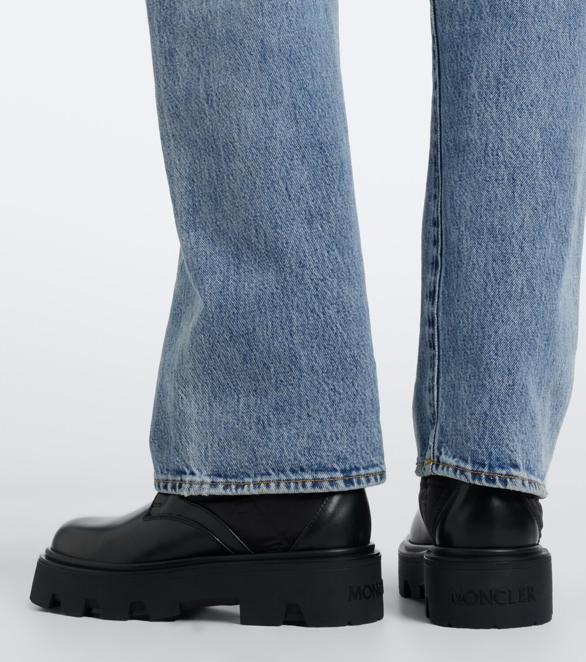 Moncler Aurea leather ankle boots