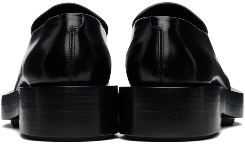 Jil Sander Black Leather Loafers