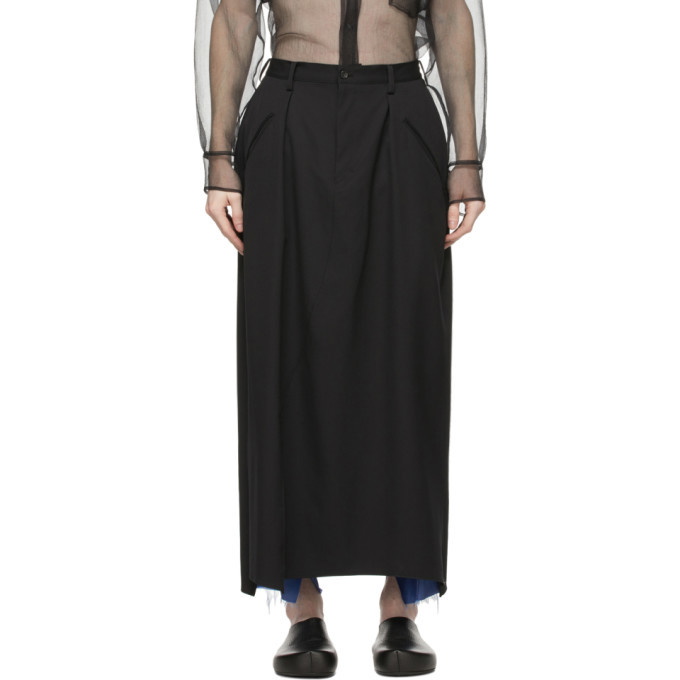 Photo: Sulvam Black Layered Skirt Trousers