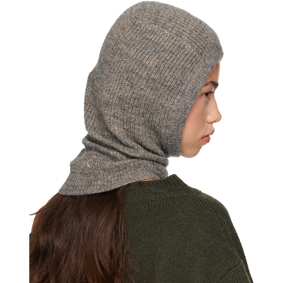 Maison Margiela Gray Wool Cotton Balaclava