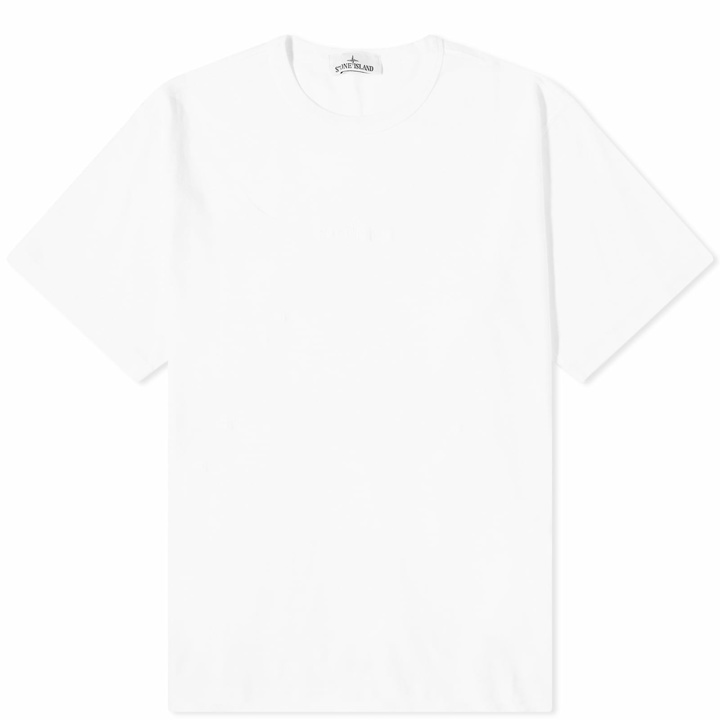 Photo: Stone Island Men's Embroidered Logo T-Shirt in White