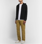 James Perse - Waffle-Knit Cotton Zip-Up Hoodie - Black