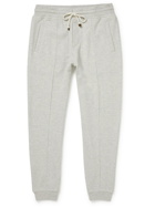 Brunello Cucinelli - Tapered Pintucked Cashmere-Jersey Sweatpants - Gray