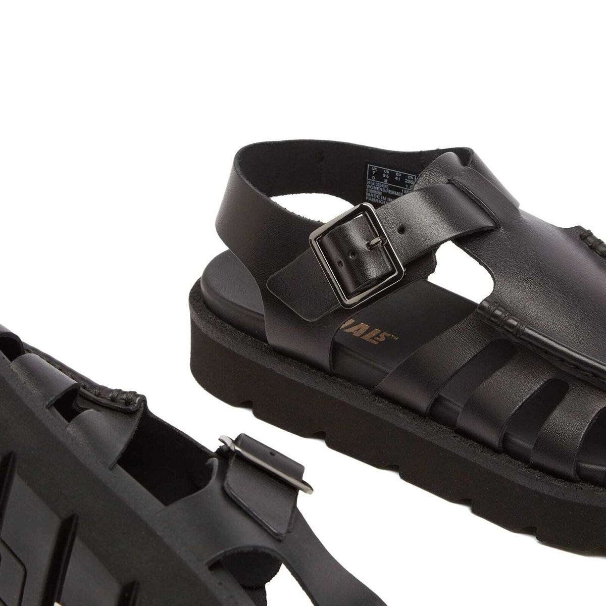 Clarks Originals Women's Meadow Buckle Sandal in Black Leather