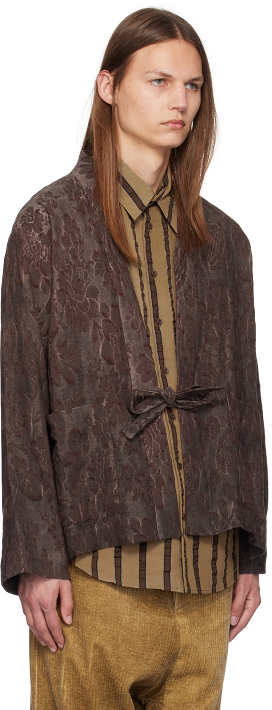 UMA WANG Burgundy Jester Jacket