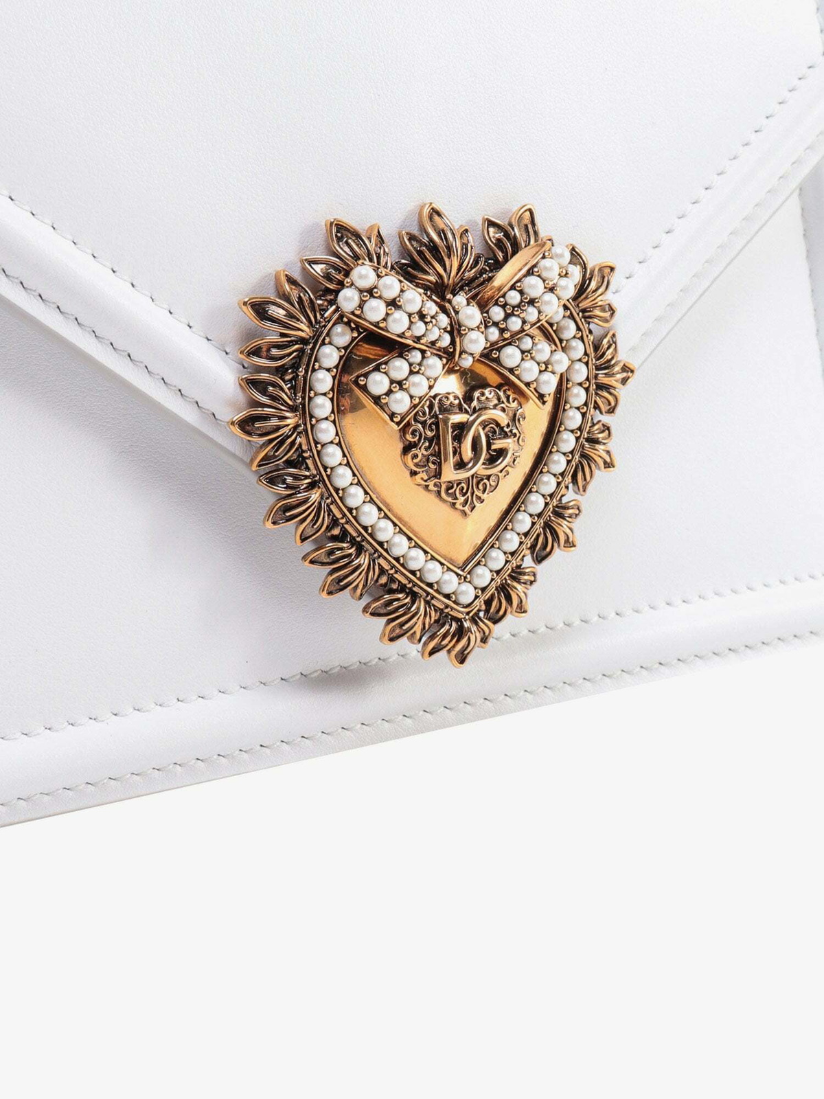 Dolce & Gabbana Small Devotion Bag White Womens Dolce & Gabbana
