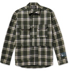 Reese Cooper® - Logo-Appliquéd Checked Cotton-Flannel Shirt - Green