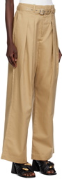 JW Anderson Beige Pleated Trousers