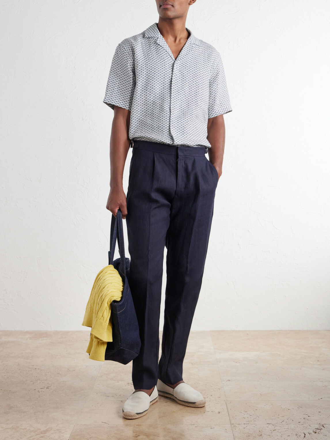 Orlebar Brown - Maitan Printed Linen Shirt - Blue