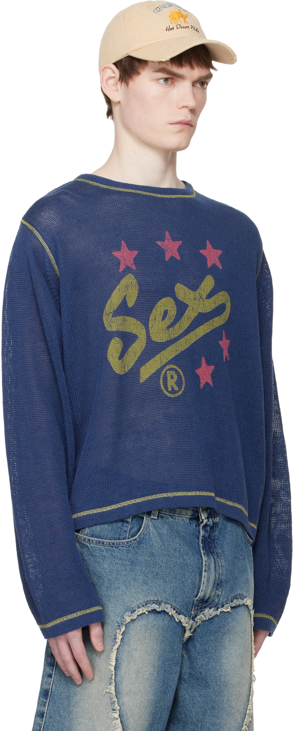 Carne Bollente Blue 'Spell It Out' Sweater