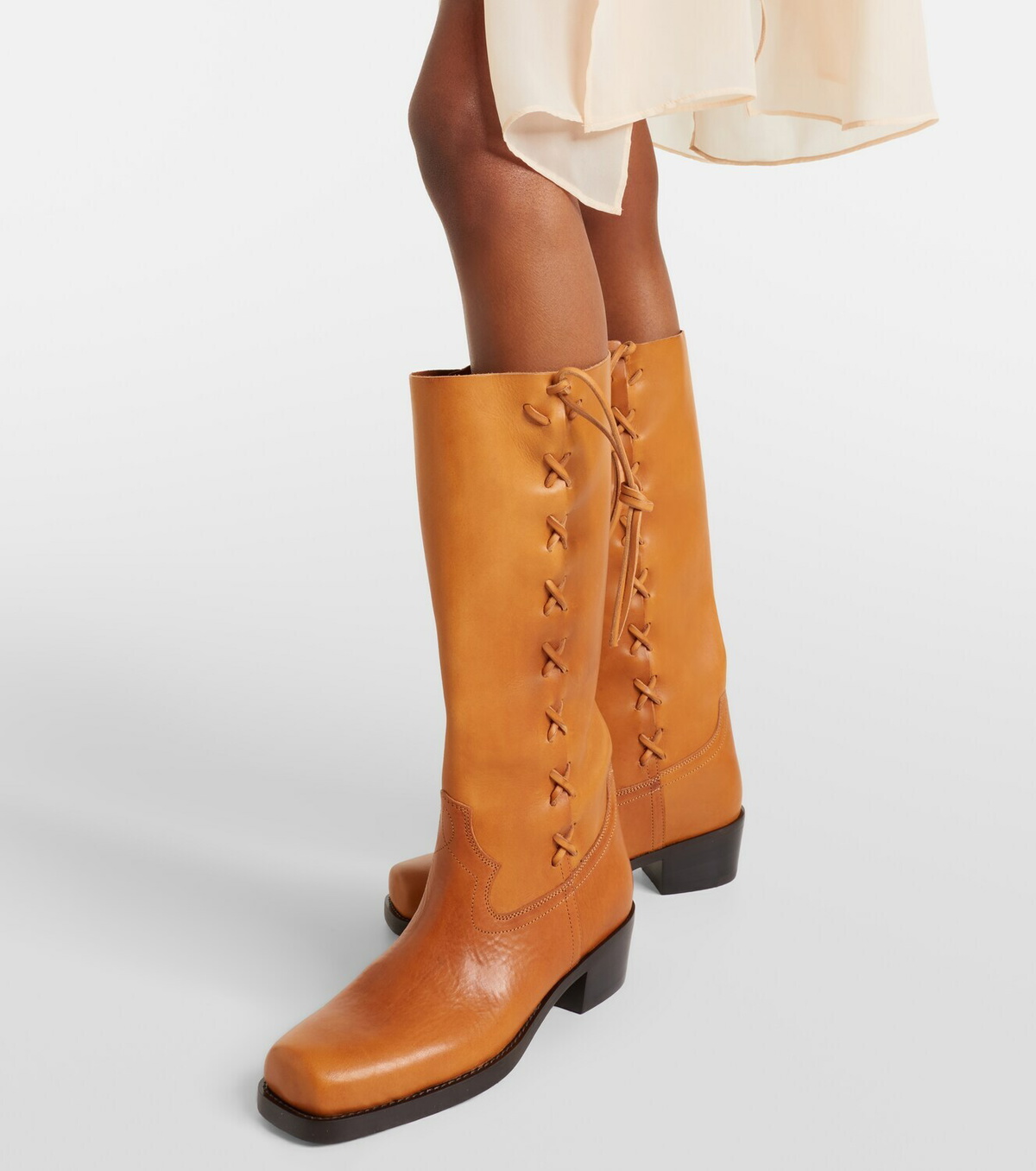 Paris Texas Roxanne leather knee-high boots