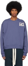 Recto Blue Embroidered Sweatshirt
