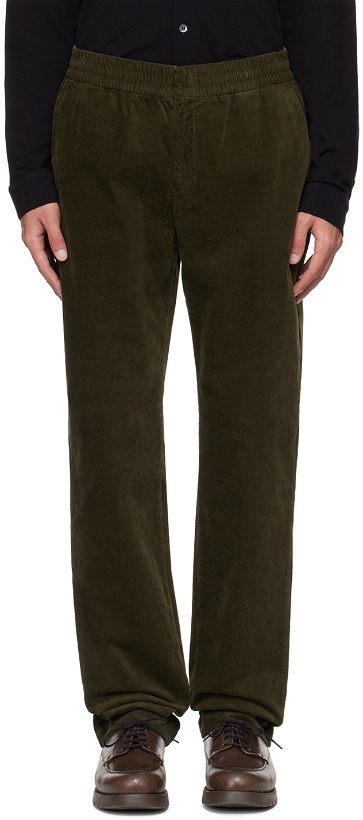 Photo: Sunspel Khaki Relaxed-Fit Trousers