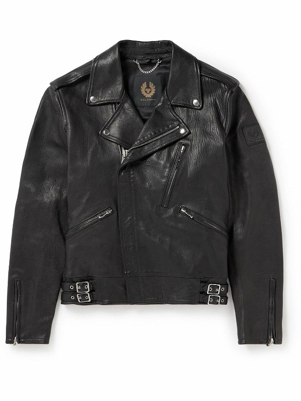 Photo: Belstaff - Rider Full-Grain Leather Jacket - Black