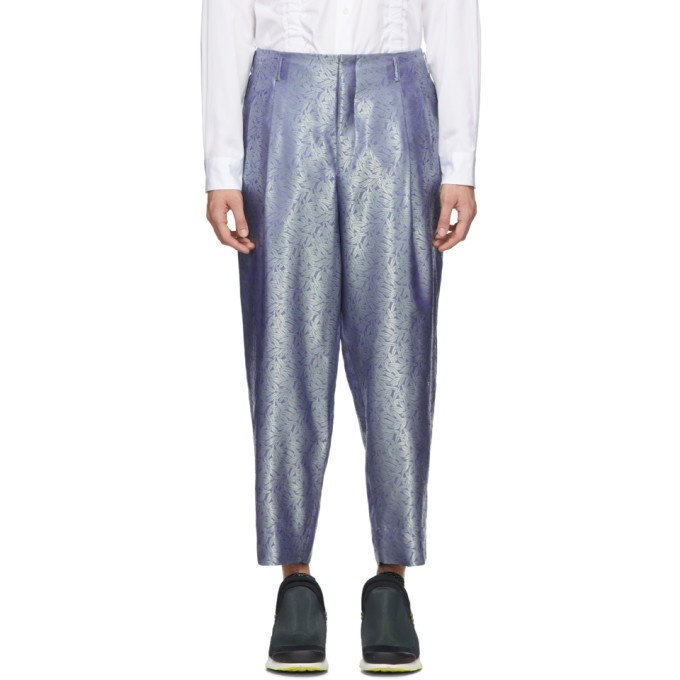Photo: Comme des Garcons Homme Plus Blue and Green A Pattern Trousers
