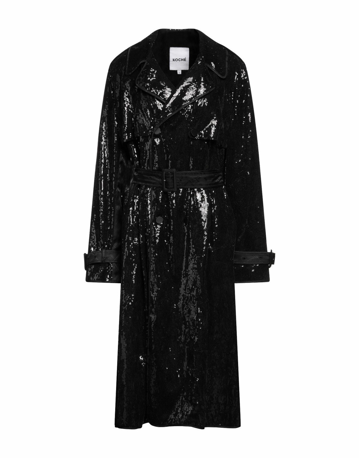 Koché Womens Overcoat & Trench Coat in Black