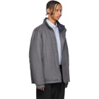 Thom Browne Reversible Grey Down Cashmere Jacket