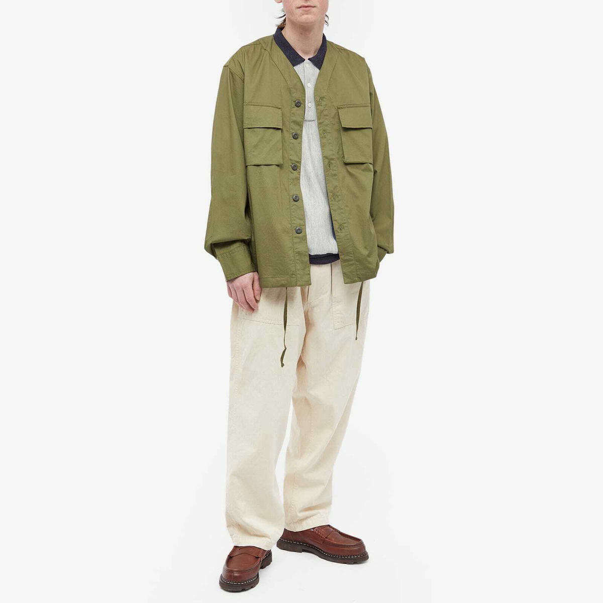 Universal Works Men's Parachute Shirt in Olive Universal Works