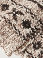 RRL - Fair Isle Wool-Blend Jacquard Scarf - Brown