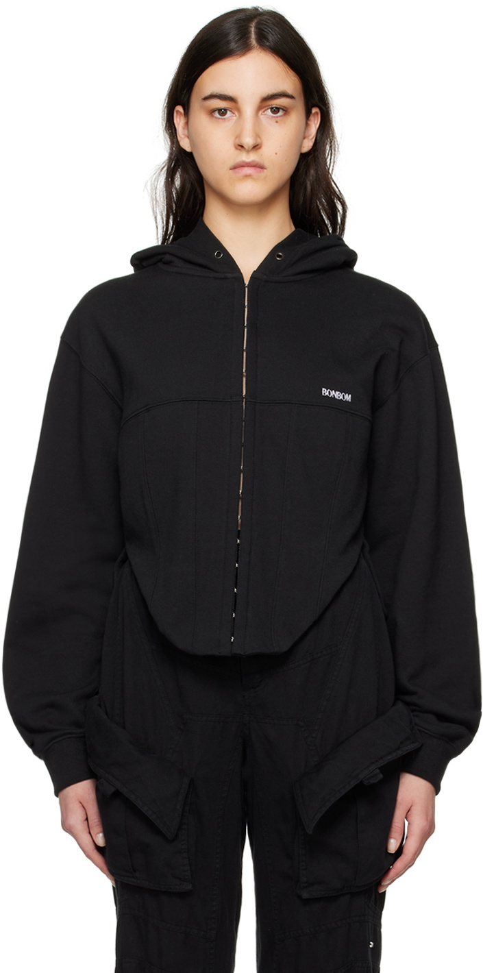 BONBOM Black Corset Hoodie