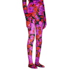 Richard Quinn Red Floral Leggings