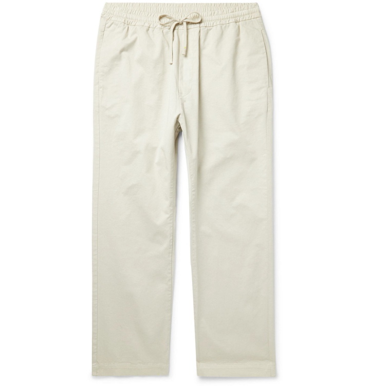 Photo: Barena - Cotton-Blend Twill Drawstring Trousers - Neutrals