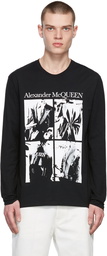 Alexander McQueen Black Logo Print Long Sleeve T-Shirt