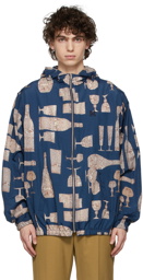 Kenzo Navy Cocktails Hooded Jacket